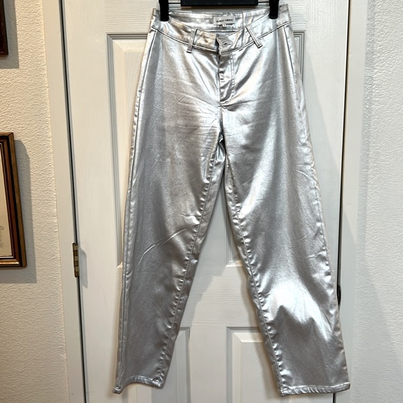 Almost Famous Pants - Metallic silver slacks